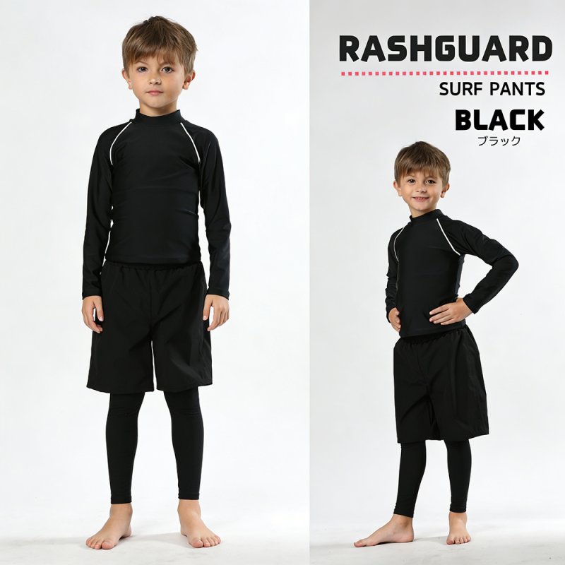 画像13: 男女兼用インナー着きショットパンツとファスナー着き半袖ラッシュガードスクール水着　男女兼用インナー着きショットパンツとファスナー着き半袖ラッシュガード School学校水着 女の子　男の子　子供学校用　スクール水着 (13)