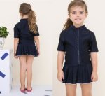 画像4: スクール水着ラッシュガードワンピース水着 (4)