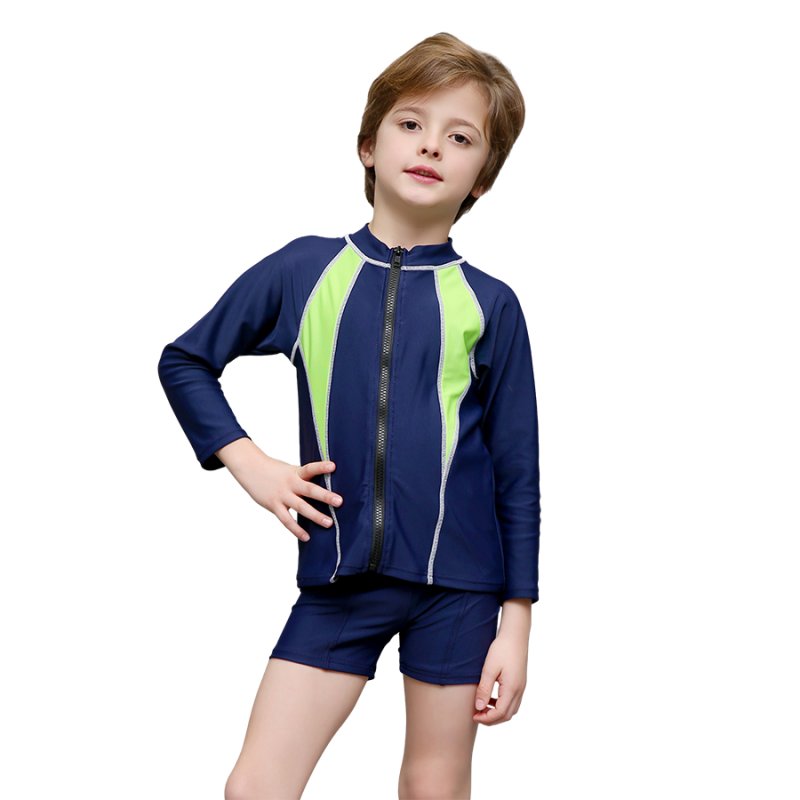 画像4: 長袖ラッシュガード　濃紺スクール水着　男の子 (4)