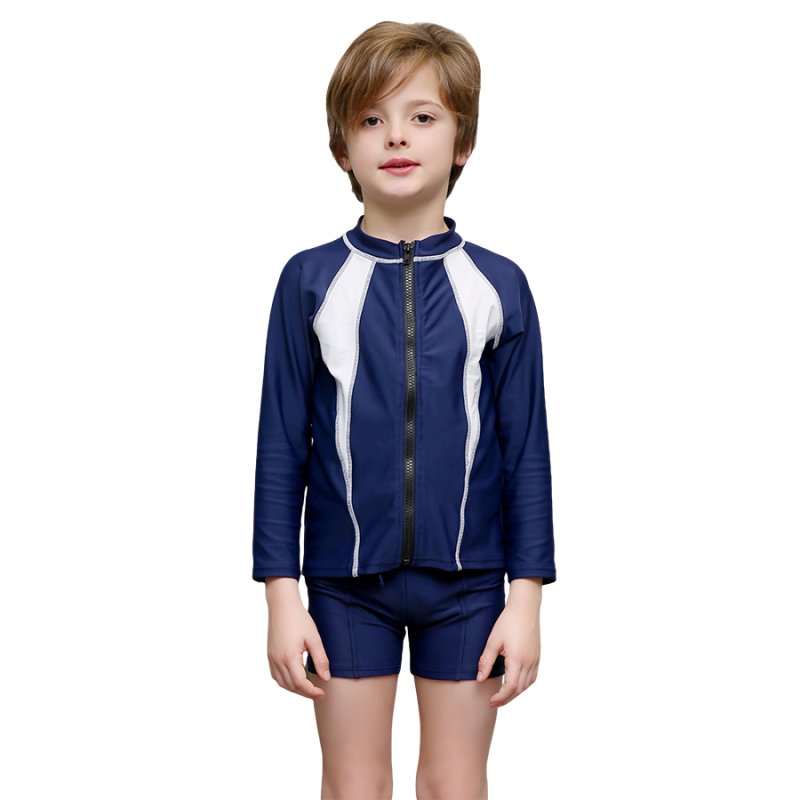 画像6: 長袖ラッシュガード　濃紺スクール水着　男の子 (6)