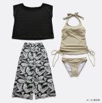 画像9: レディース 水着セット カジュアル Tシャツ ロングパンツ タンキニ ショーツ 4点セット 体型カバー リゾートスタイル YOGA　ジム　運動しやすいウェア (9)