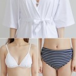 画像3: ブラーとハイウェストショーツと　シャツ3点セット水着 (3)