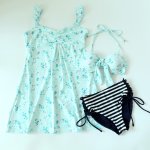 画像7: ハイウェストパンツ付きワンピース3点セット (7)