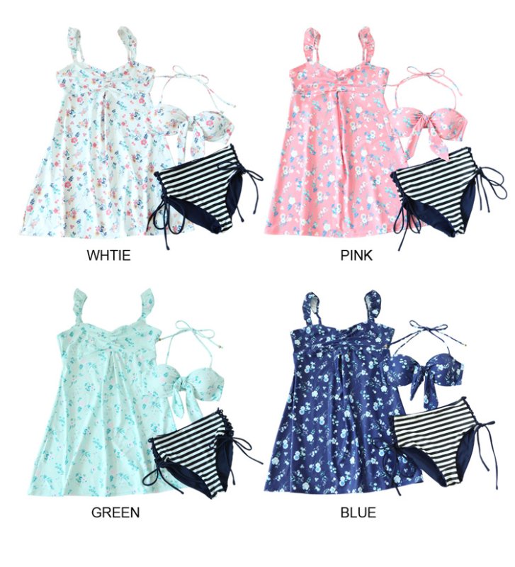 画像3: ハイウェストパンツ付きワンピース3点セット (3)