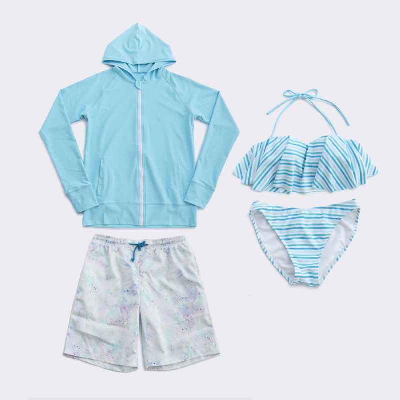 画像3: ラッシュガードサーフーパンツビキニ４点セット (3)