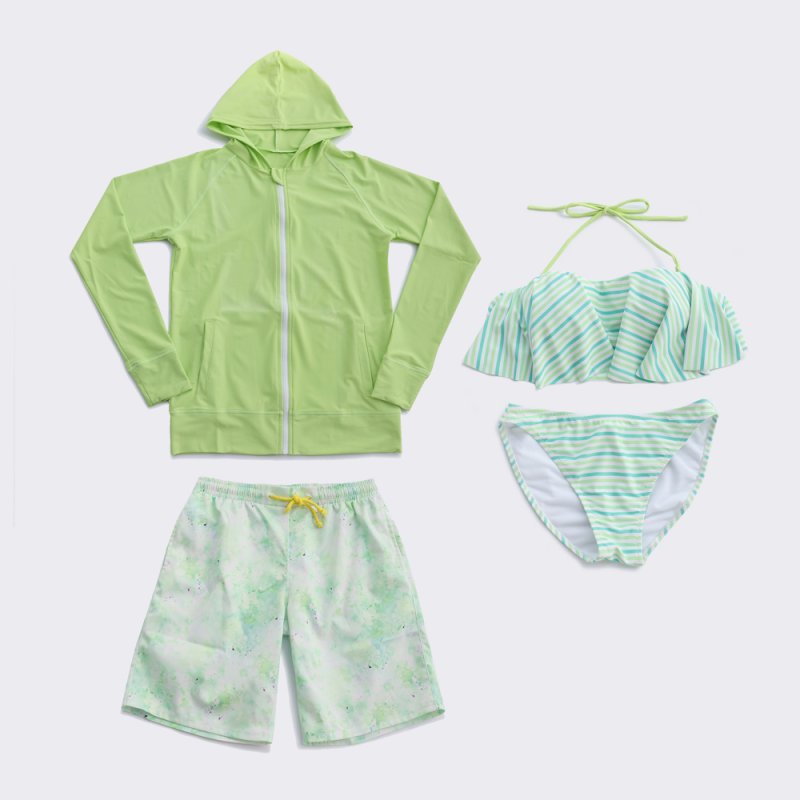 画像5: ラッシュガードサーフーパンツビキニ４点セット (5)