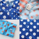 画像5: UVカット紫外線防止速乾冷感素材レディースドット柄ラッシュガード (5)