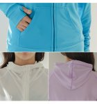 画像5: UPF50+UVカットラッシュガード10カラ-無地　ラッシュガード レディース パーカー　シンプル　水着 オーバーウェア パーカー 長袖 UVカット 2WAY (5)