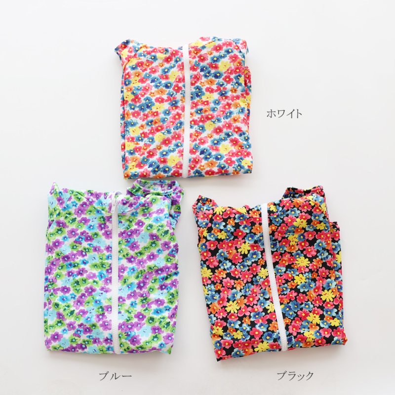 画像3: UVカット紫外線防止速乾冷感素材レディース花柄ラッシュガード (3)