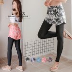 画像2: UVカットクール水着地ショットパンツ付きレギンス (2)