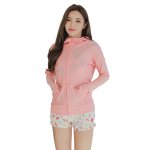 画像12: UPF50+UVカットラッシュガード10カラ-無地　ラッシュガード レディース パーカー　シンプル　水着 オーバーウェア パーカー 長袖 UVカット 2WAY (12)