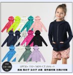 画像8: キッズ ラッシュガード KIDS用帽子つき　ロング袖　水着男女兼用 スクール水着 キッズ スクールラッシュガード 女の子 男の子 無地 学校用水着 フード付き (8)