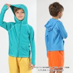 画像4: キッズ ラッシュガード KIDS用帽子つき　ロング袖　水着男女兼用 スクール水着 キッズ スクールラッシュガード 女の子 男の子 無地 学校用水着 フード付き (4)