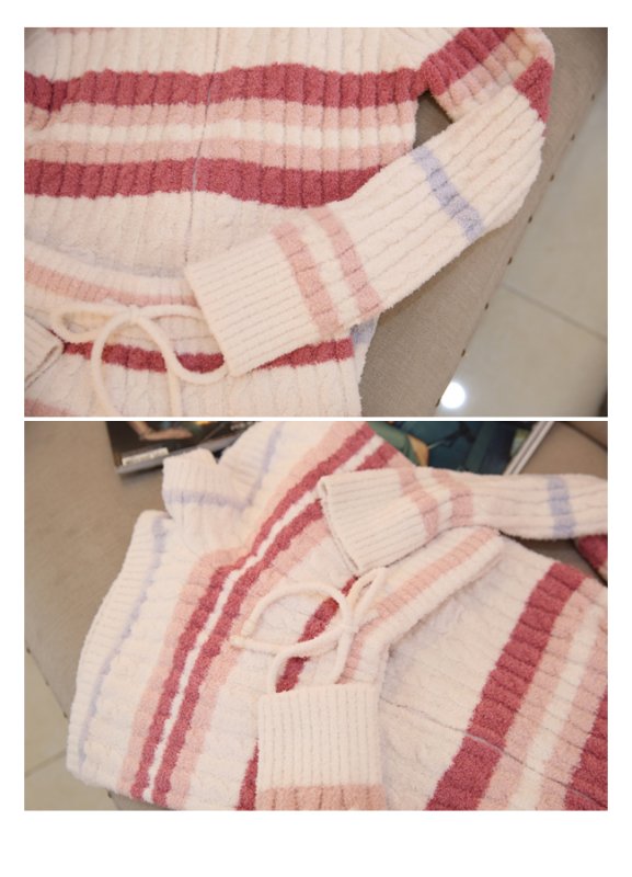 画像5: パーカ+ショートパンツのルームウェアセット (5)