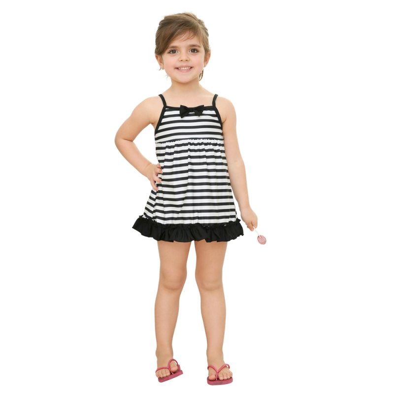 画像6: ボーダーワンピースKIDS水着 (6)