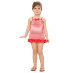 画像7: ボーダーワンピースKIDS水着 (7)