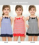 画像2: ボーダーワンピースKIDS水着 (2)