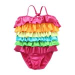 画像6: フリルドレス高品質KIDS子供水着 (6)