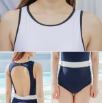 画像3: ハイネック白黒配色モノキニ (3)