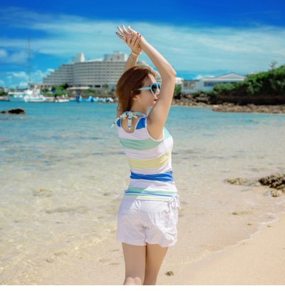 画像2: カバーアップ水着4点セット