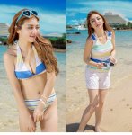 画像6: カバーアップ水着4点セット (6)