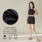 画像7: インナー付きショットパンツとハイネックトップスとパーカー オシャレー水着　レデイース体型カバー　カバーアップ水着　ファション水着　アパレル水着　水着ファッション　ママ系水着　スイムウェア (7)