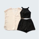 画像11: インナー付きショットパンツとハイネックトップスとパーカー オシャレー水着　レデイース体型カバー　カバーアップ水着　ファション水着　アパレル水着　水着ファッション　ママ系水着　スイムウェア (11)