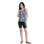 画像12: タンク 前ファスナー　レディース フィットネス セパレート 体型カバー フィットネス水着 水着スイムウェア めくれ防止 ビキニ 女の子 タンキニ インナー 競泳水着 (12)