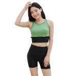 画像9: タンクトップ　ハイウェスト レディース フィットネス セパレート 体型カバー フィットネス水着 水着スイムウェア めくれ防止 ビキニ 女の子 タンキニ インナー 競泳水着 スイムキャップ フィットネス水着 (9)