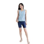 画像13: タンク 前ファスナー　レディース フィットネス セパレート 体型カバー フィットネス水着 水着スイムウェア めくれ防止 ビキニ 女の子 タンキニ インナー 競泳水着 (13)