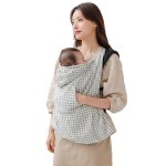 画像10: 抱っこ紐 ケープ UVカット 接触冷感 ひんやり ベビーケープ 春 夏 秋 ベビーカー ブランケット 日よけ ひよけカバー サイズ調整で虫よけにも 飛沫カット カバー クリップ取付 グレー ベージュ (10)